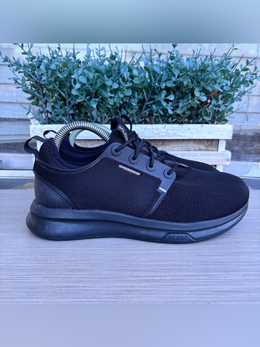 KURU ATOM Waterproof Women's 8M Jet Black Plantar Fasciitis Walking Shoes - Picture 3 of 11
